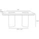 Tindle 34 X 15.5 inch White Sandblasted Cocktail Table