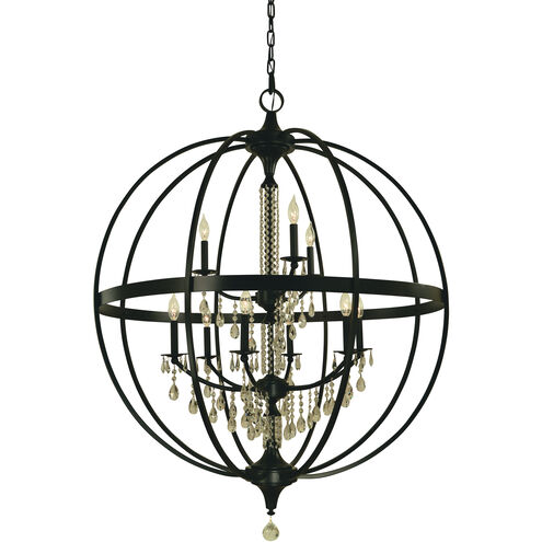 Olivia 9 Light 40 inch Matte Black Foyer Chandelier Ceiling Light