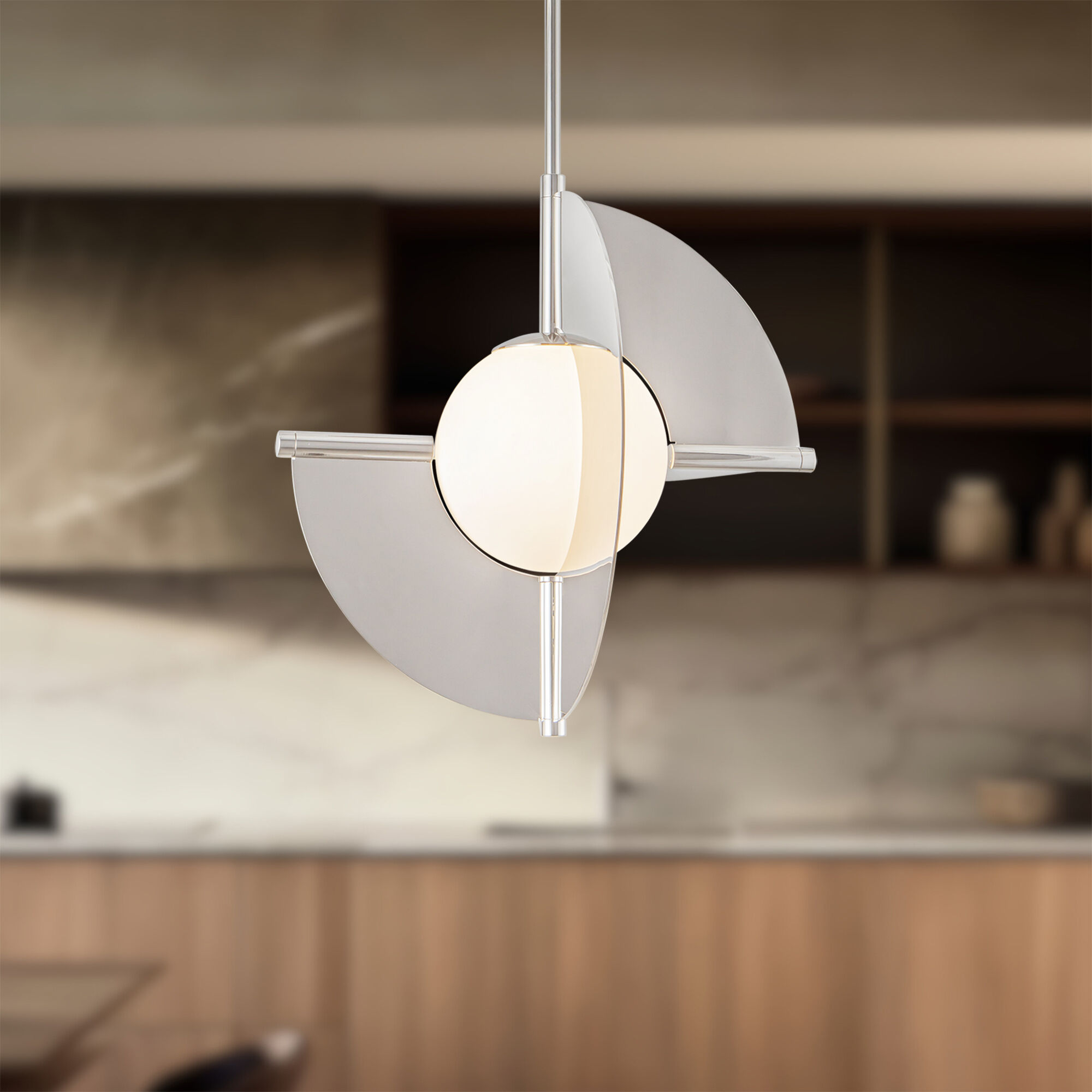 Scorpio Pendant Ceiling Light in Polished Nickel