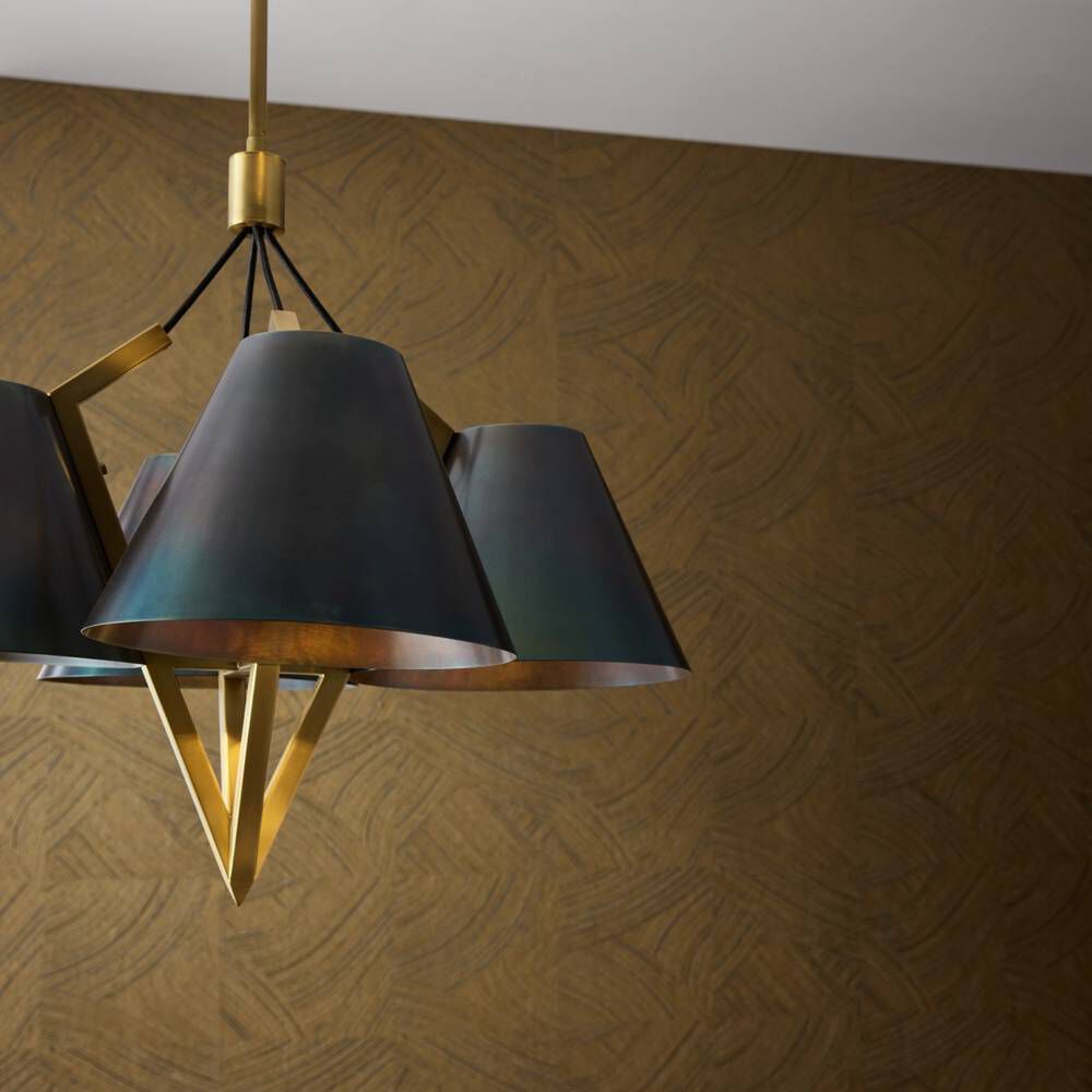 Abrams 4 Light 27 inch Antique Brass Chandelier Ceiling Light