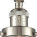 Franklin Restoration Olean 1 Light 7 inch Brushed Satin Nickel Semi-Flush Mount Ceiling Light in Seedy Glass, Franklin Restoration