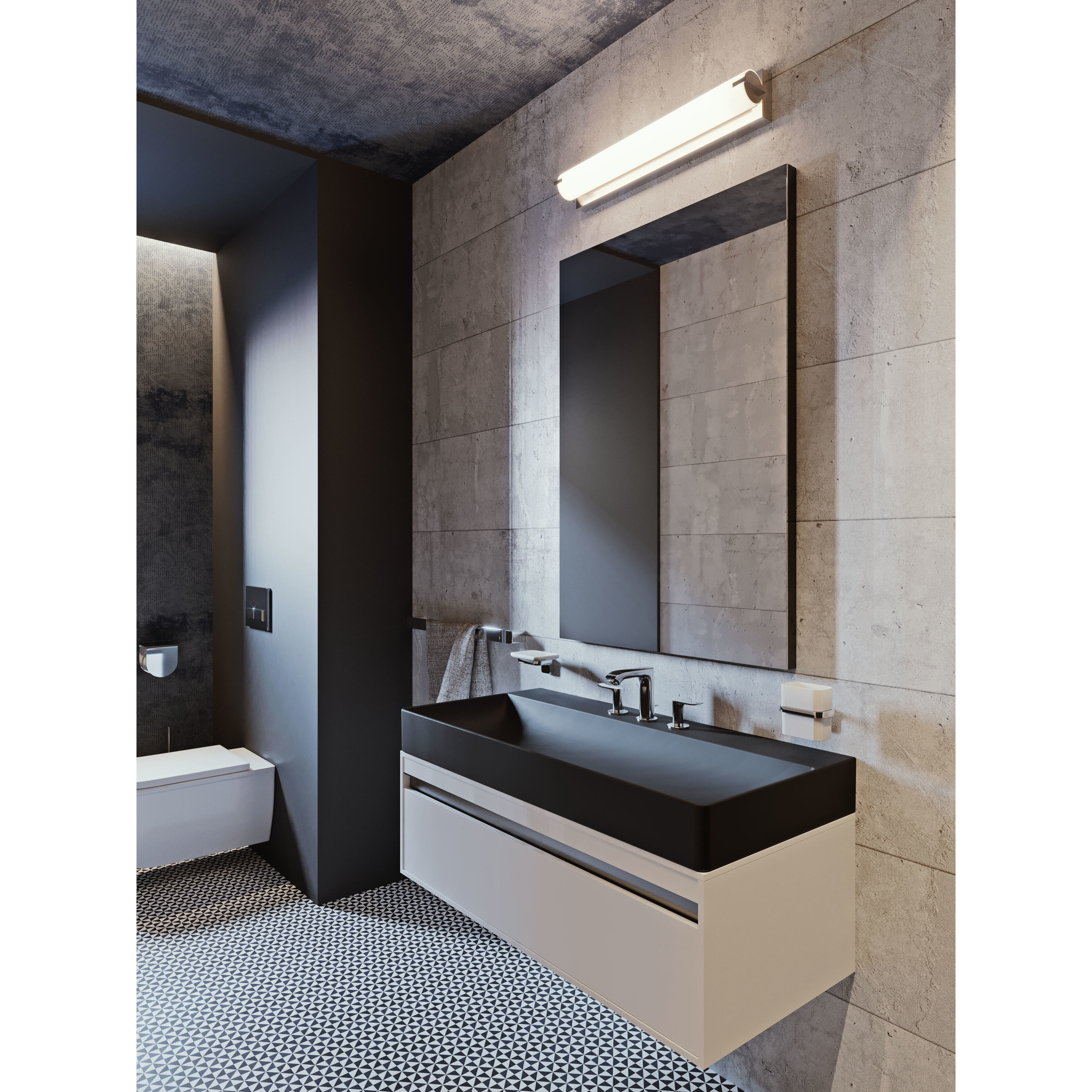 Axel Vanity Light Wall Light in Satin Nickel