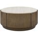 Tindall 38 X 17 inch Oak and Travertine Coffee Table