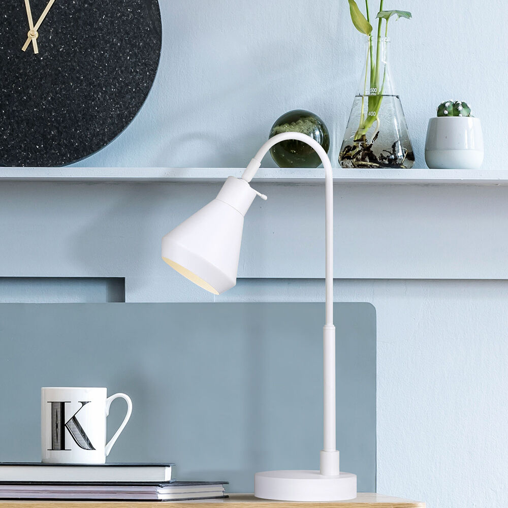 Byck 21 inch 40.00 watt Matte White Table Lamp Portable Light