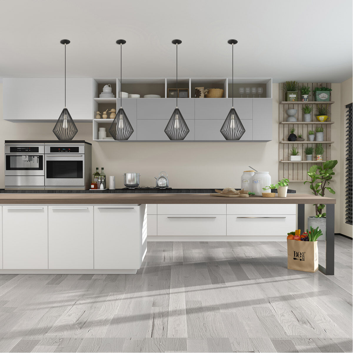 Geometric 1 Light 11.5 inch Black Mini Pendant Ceiling Light