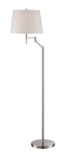 Eveleen 61 inch 100.00 watt Polished Steel Floor Lamp Portable Light