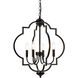 Sandara 4 Light 21 inch Black Pendant Ceiling Light