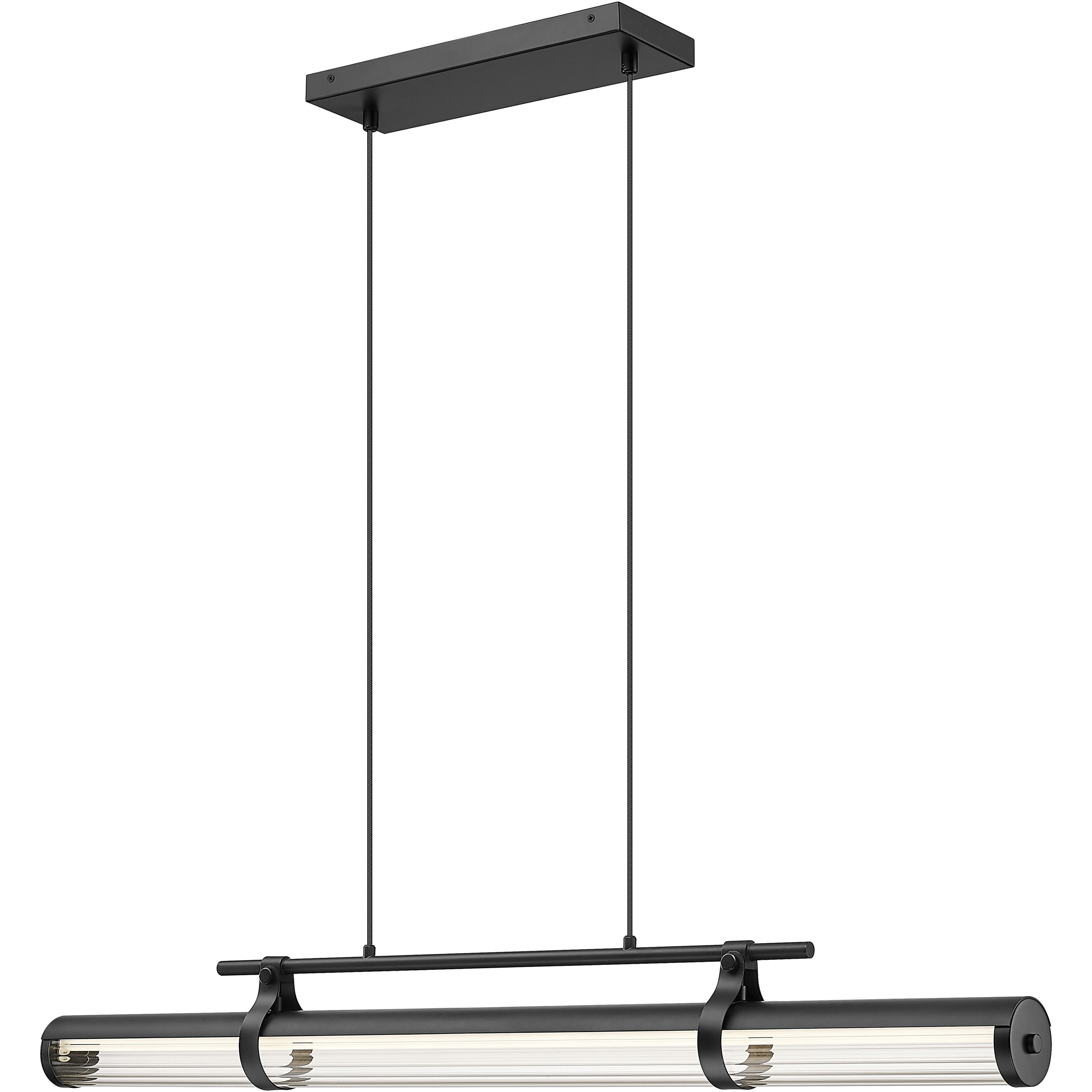 Benoit LED 44 inch Matte Black Billiard Light Ceiling Light