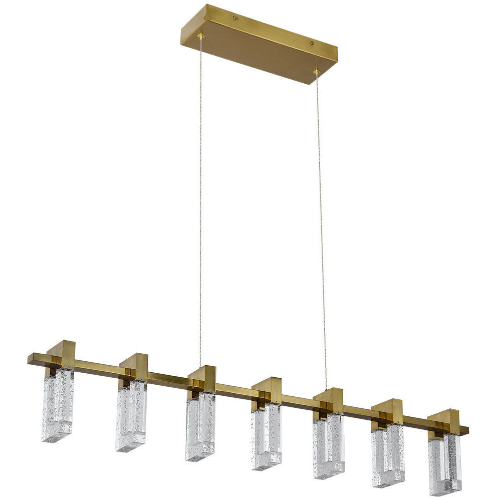 Artisan Collection/SORRENTO Series Linear Chandelier Ceiling Light in Antique Brass