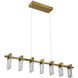 Artisan Collection/SORRENTO Series Linear Chandelier Ceiling Light in Antique Brass