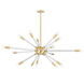 Pippin 15 Light 48 inch Aged Brass Chandelier Ceiling Light