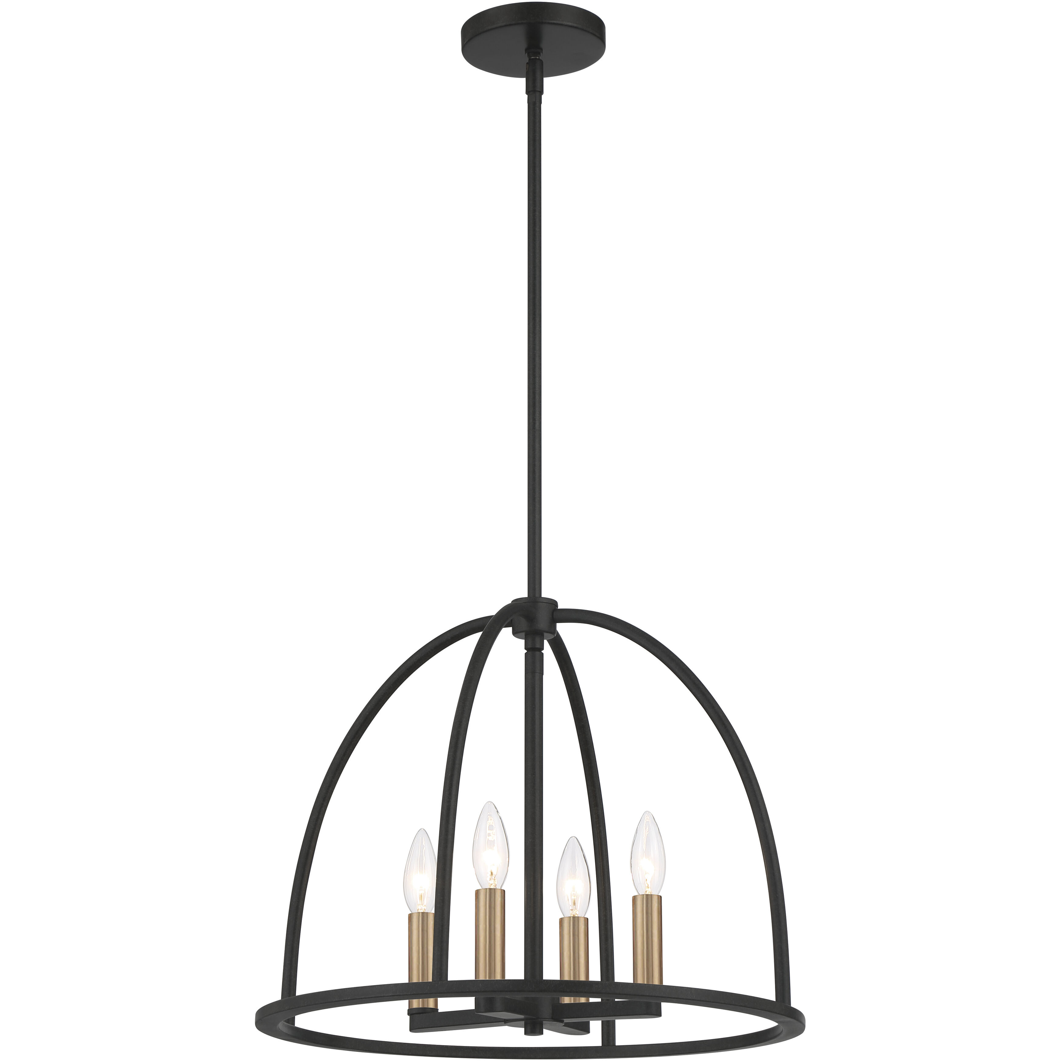 Abbott 4 Light 18.25 inch Black Lantern Chandelier Ceiling Light