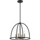 Abbott 4 Light 18.25 inch Black Lantern Chandelier Ceiling Light