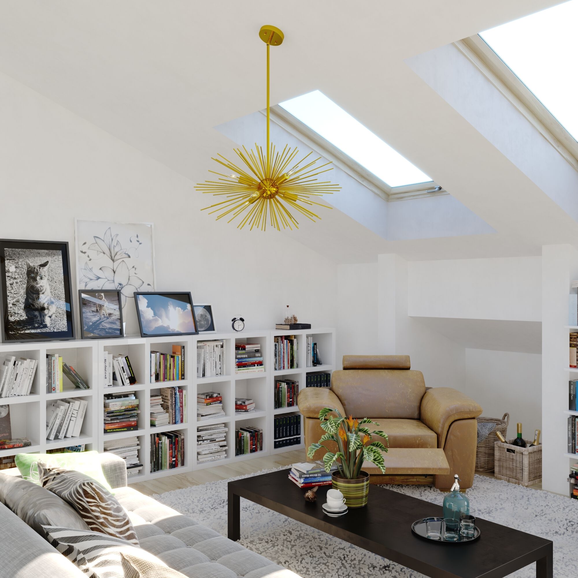 Nikko LED 28 inch Gold Pendant Ceiling Light