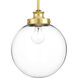 Penn 1 Light 9.75 inch Natural Brass Pendant Ceiling Light, Medium