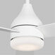 Streaming 60 inch Matte White Indoor/Outdoor Smart Ceiling Fan
