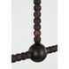 C&M by Chapman & Myers Fiona 2 Light 60 inch Aged Iron Linear Chandelier Ceiling Light in LED