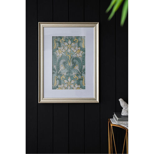 Smithsonian Gold/Yellow/Turquoise Wall Art, Floral