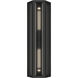 Berens 2 Light 24 inch Textured Black Outdoor Wall Light