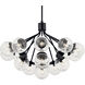 Silvarious 16 Light Black Chandelier/Semi Flush Ceiling Light