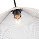 Baltic 1 Light 15 inch Black and Brushed Brass Down Pendant Ceiling Light
