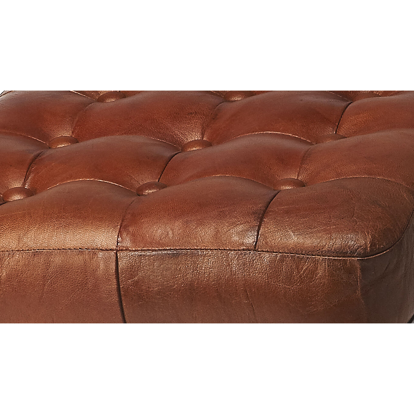 Industrial Chic Gerald Iron & Leather 20 inch Brown Leather Barstool