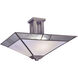 Springdale 2 Light 20 inch Satin Nickel Flush Mount Ceiling Light