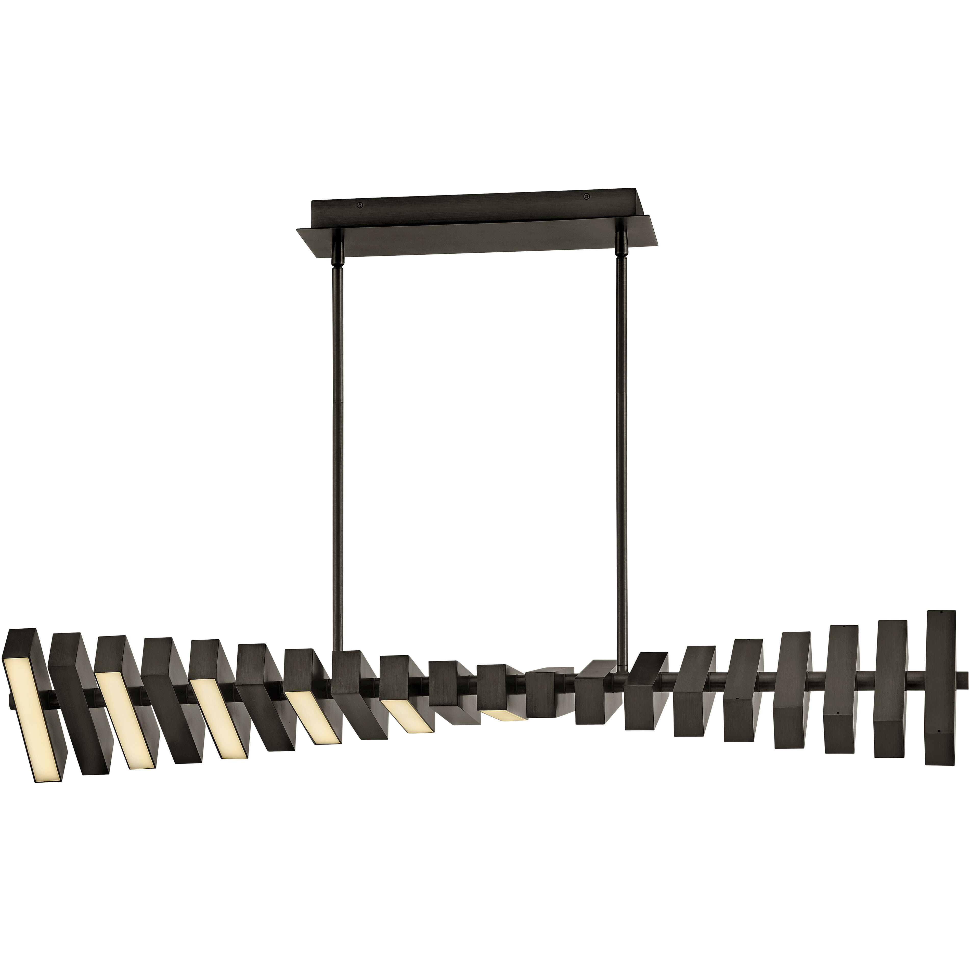 Stitch LED 42 inch Painted Black Oxide Chandelier Ceiling Light