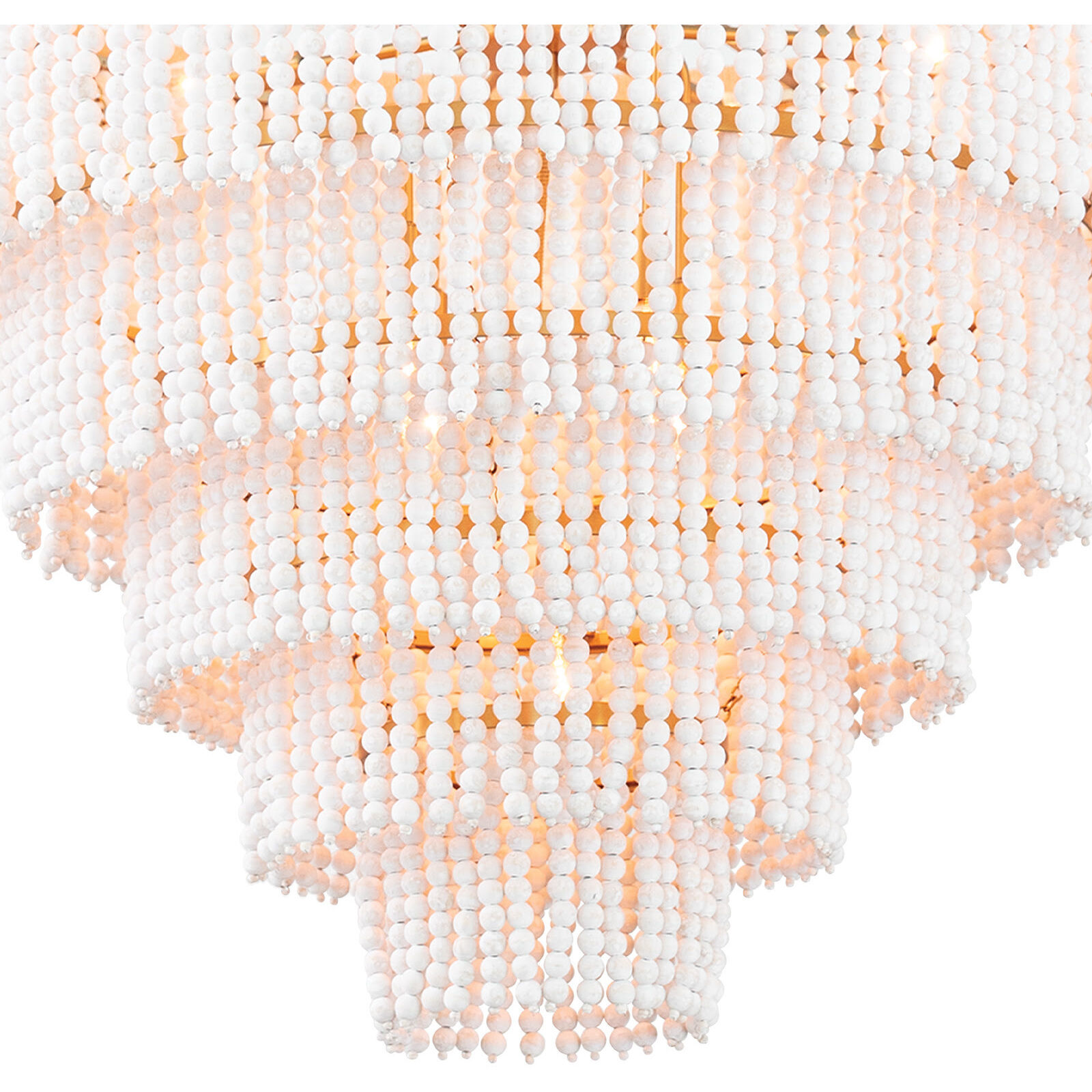 Waterfall 13 Light 32 inch White Chandelier Ceiling Light