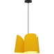 Julieta 1 Light 18.1 inch Black Pendant Ceiling Light in Yellow/Ash, 18 in, WEP Collection
