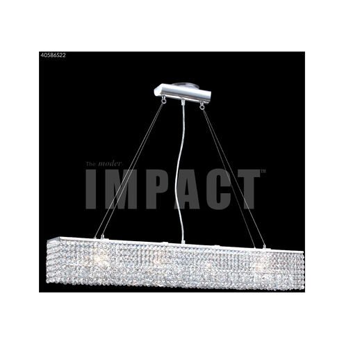 Contemporary 4 Light 5 inch Silver Crystal Chandelier Ceiling Light