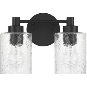 Lyndsey 2 Light 12.38 inch Flat Black Vanity Light Wall Light