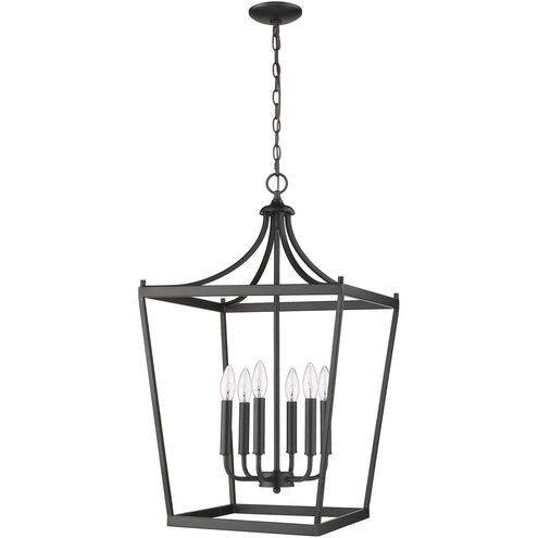 Kennedy 6 Light 16 inch Matte Black Chandelier Ceiling Light