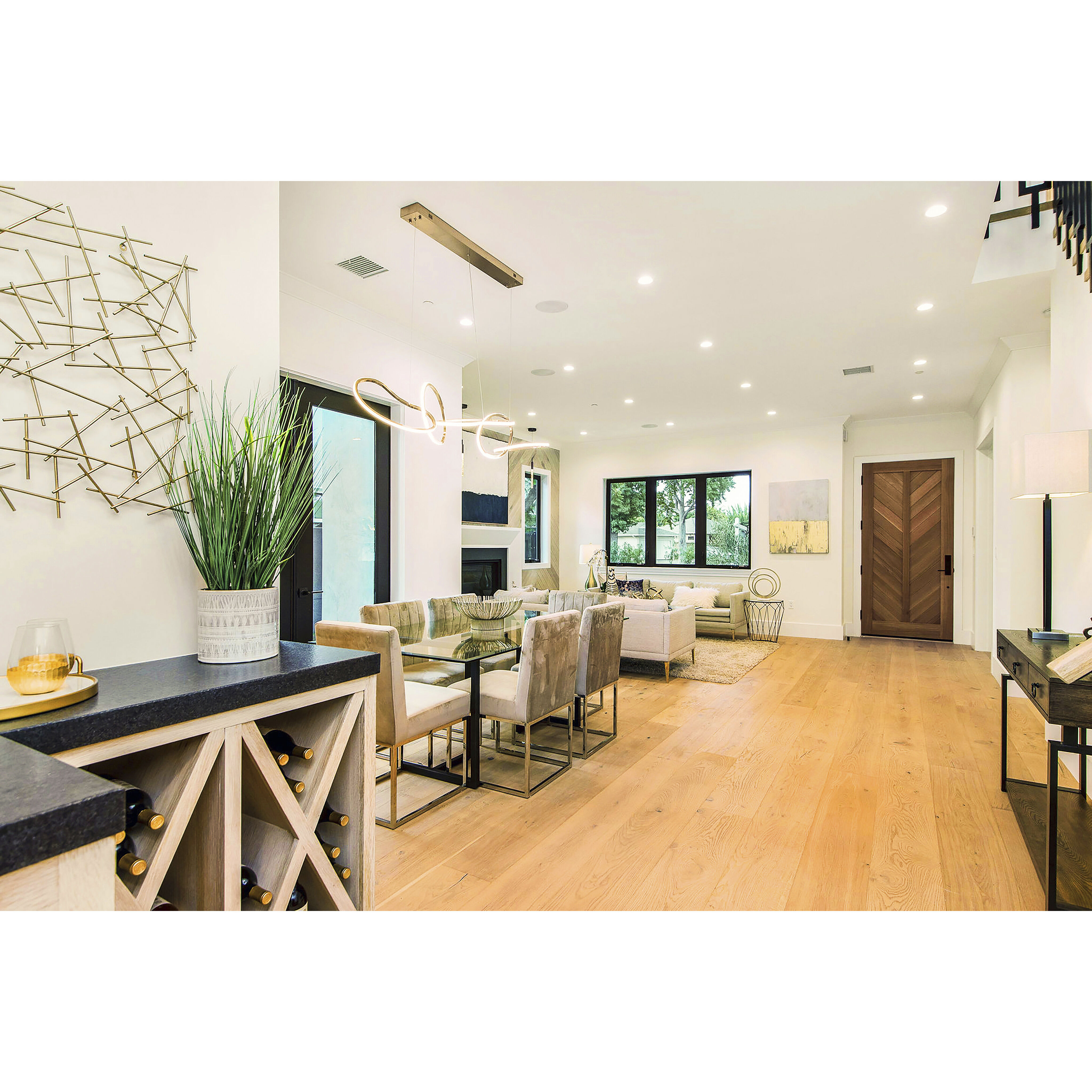 Unity LED 55 inch Brushed Champagne Linear Pendant Ceiling Light