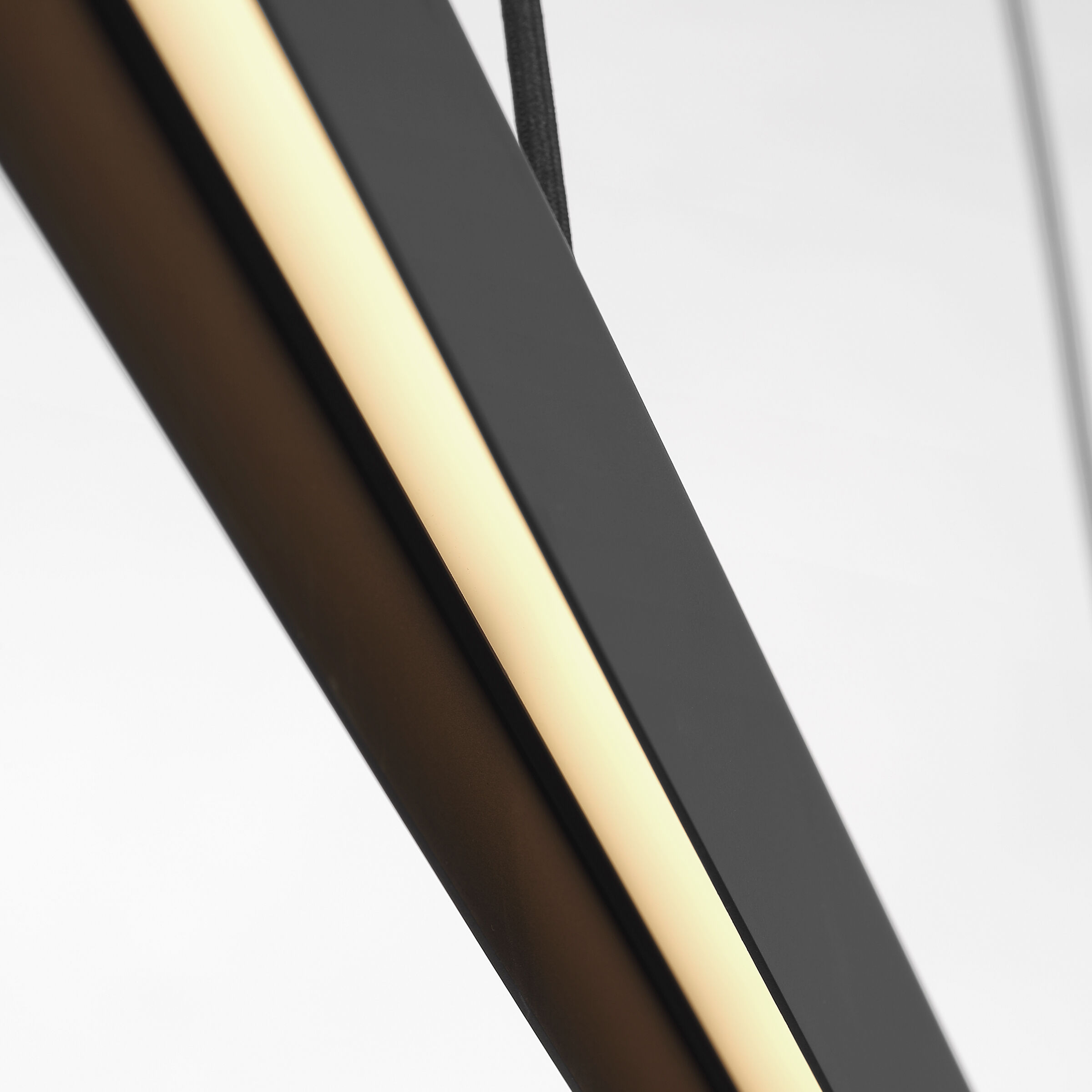 Peter Bristol Cloak LED 60 inch Nightshade Black Linear Chandelier Ceiling Light