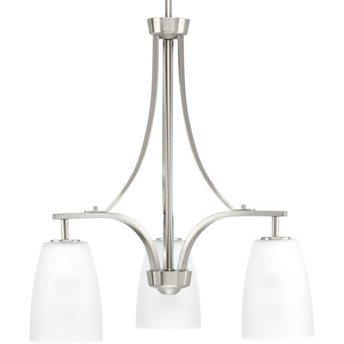 Leap 3 Light 21 inch Brushed Nickel Chandelier Ceiling Light