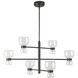 Sutton 36 inch Urban Bronze and Clear Glass Chandelier Ceiling Light