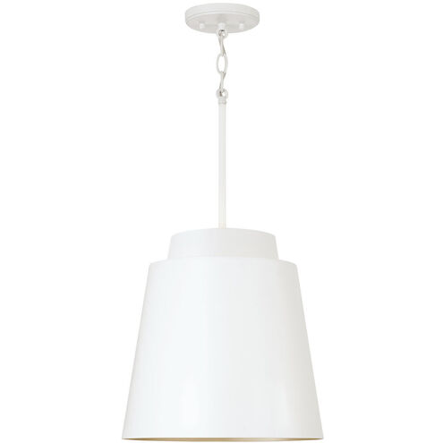 Pratt 1 Light 13 inch Matte White Pendant Ceiling Light