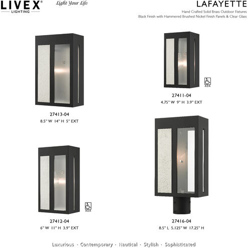 Lafayette 1 Light 14 inch Black Outdoor Wall Lantern