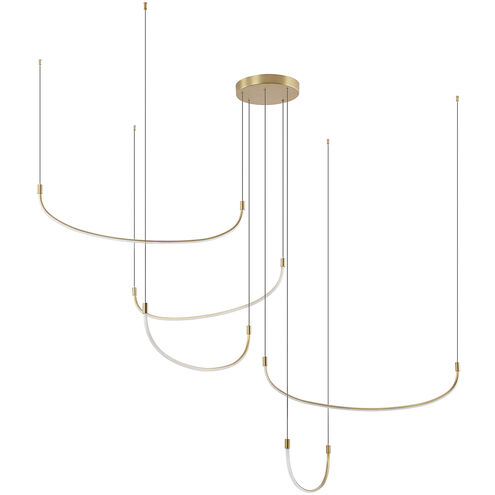 Talis LED 70.5 inch Brushed Gold Multi-Pendant Ceiling Light