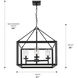 Smyth 4 Light 21 inch Matte Black Chandelier Ceiling Light in Clear Glass