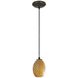 Brandy FireBird 1 Light 6 inch Oil Rubbed Bronze Pendant Ceiling Light in Amber Firebird, Cord