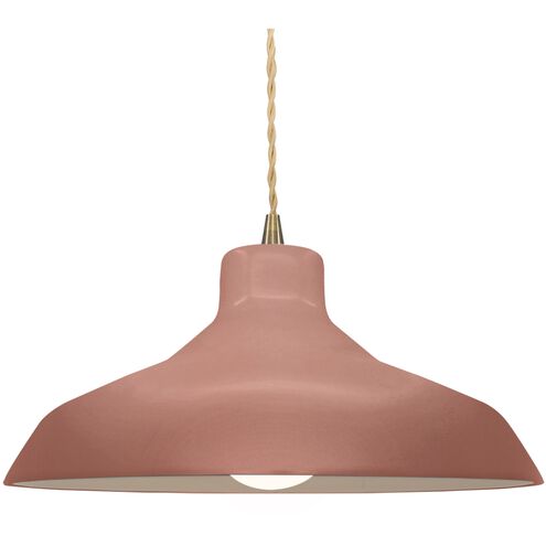 Radiance LED 15.5 inch Canyon Clay and Antique Brass Pendant Ceiling Light
