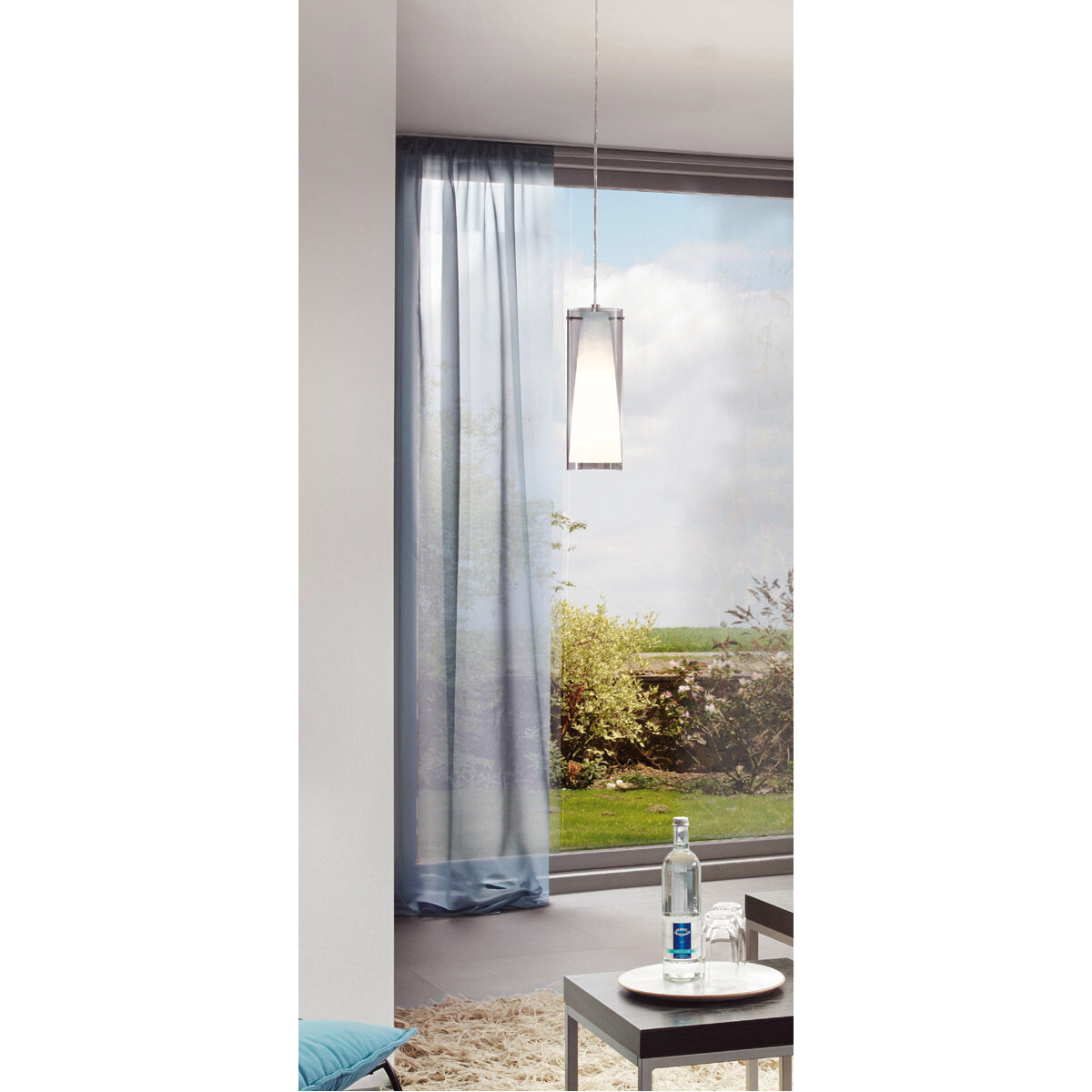 Pinto Nero 1 Light 4.75 inch Matte Nickel Mini Pendant Ceiling Light