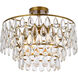 Mila 5 Light 18 inch Brass Flush Mount Ceiling Light