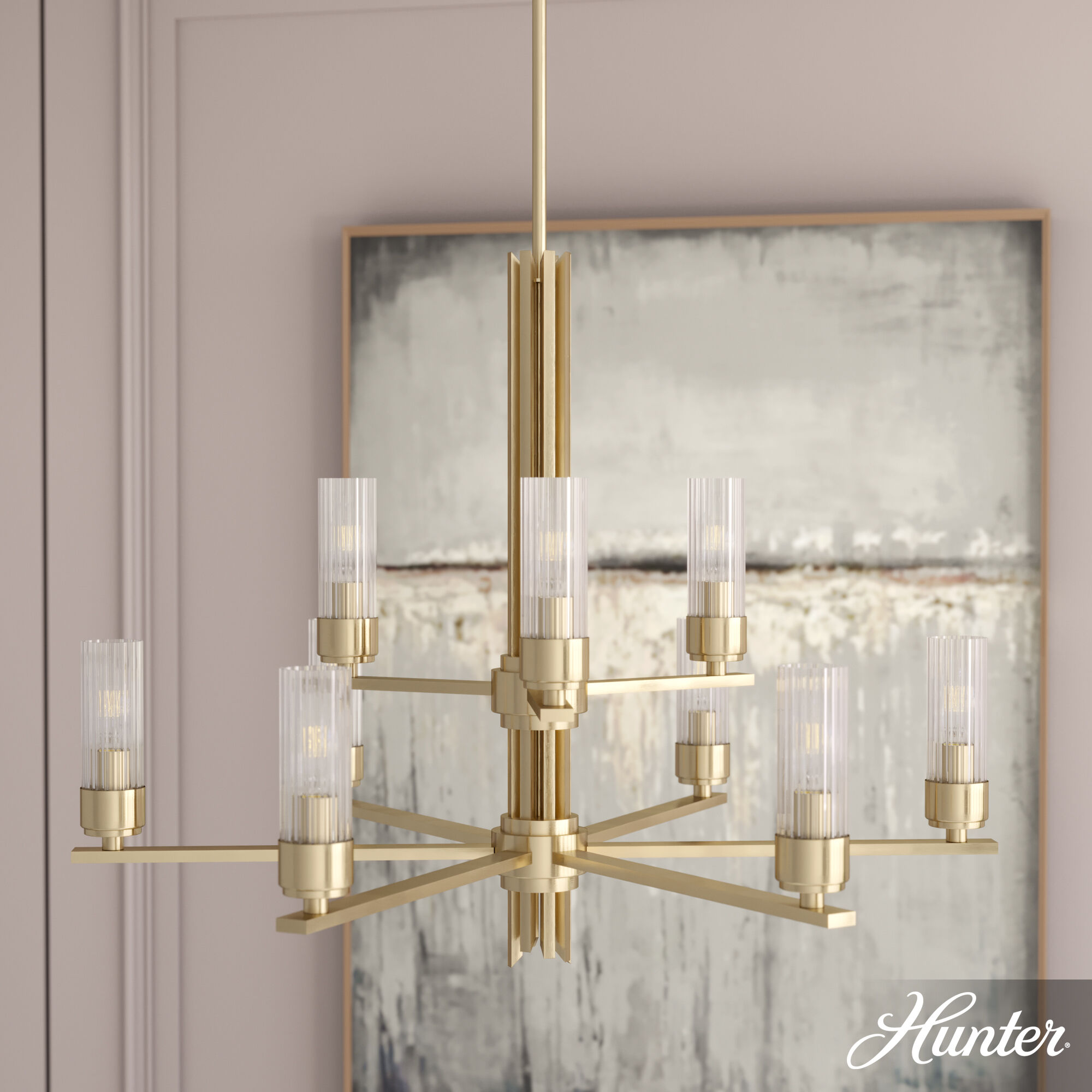 Gatz 9 Light 30 inch Alturas Gold 2-Tier Chandelier Ceiling Light