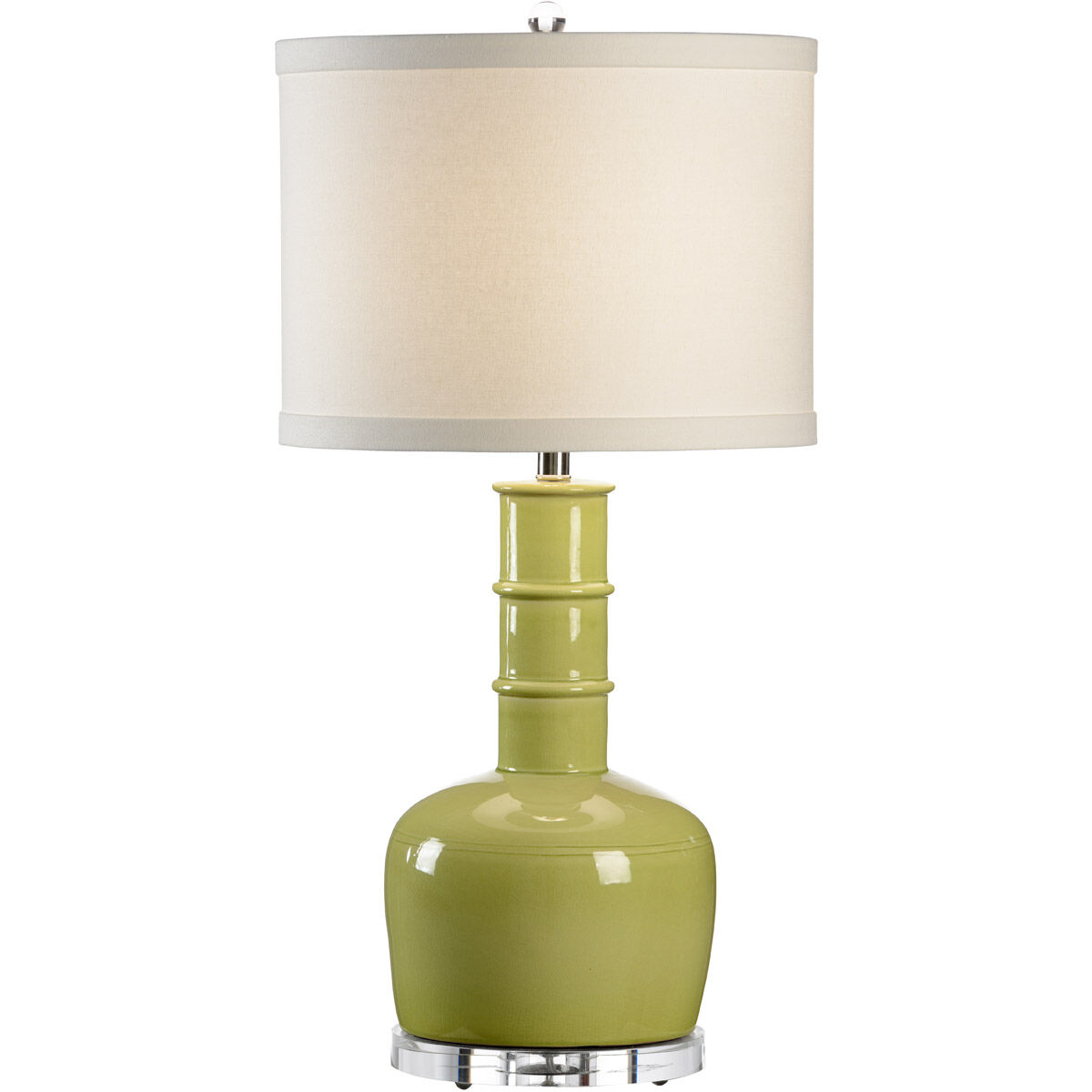 Wildwood 32 inch 100 watt Kiwi Green Glaze Table Lamp Portable Light