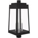 Oslo 3 Light 25 inch Black Outdoor Post Top Lantern