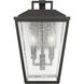 Drew & Jonathan Kennewick 2 Light 13.75 inch Textured Black Outdoor Wall Lantern, Medium