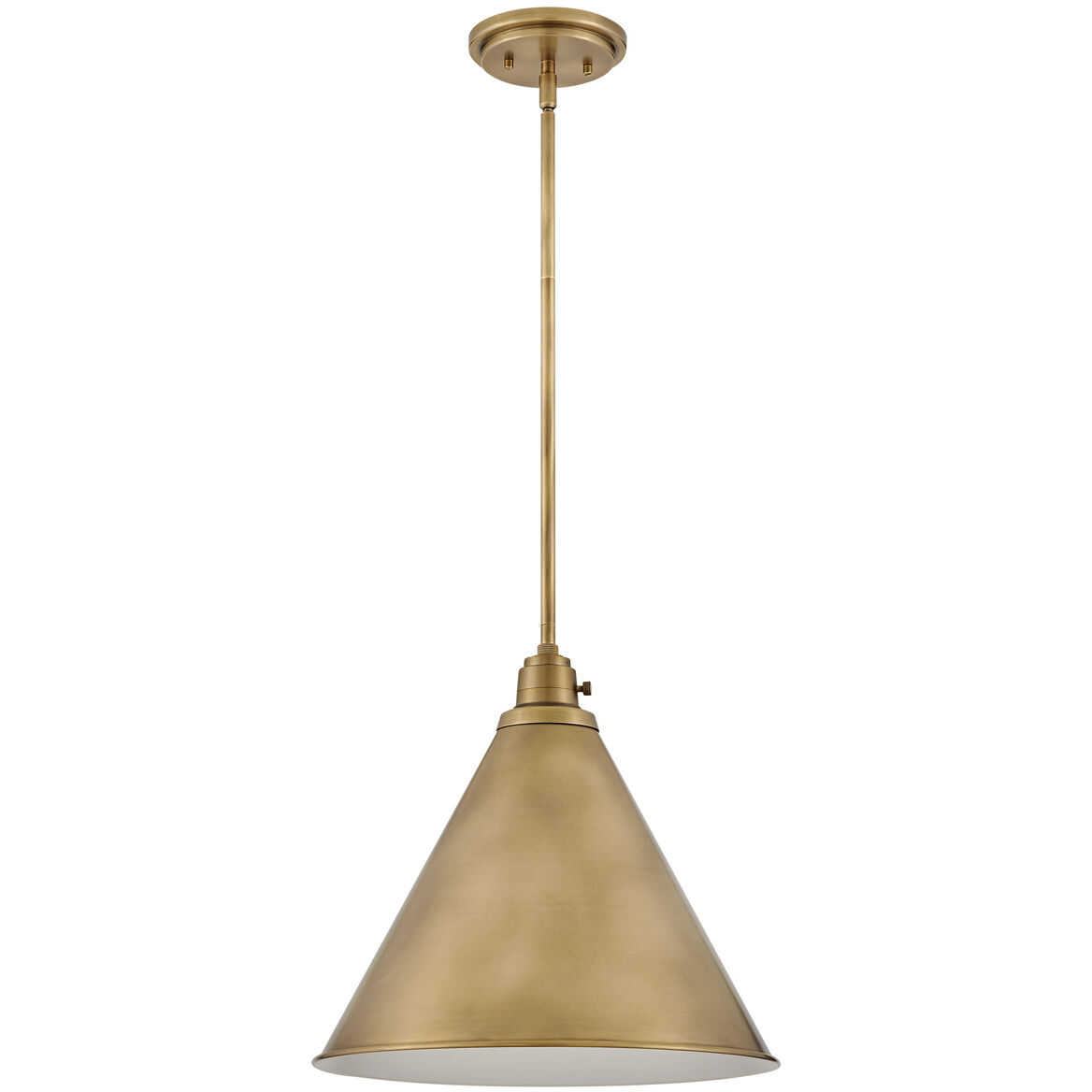 Arti 1 Light 15 inch Heritage Brass Pendant Ceiling Light